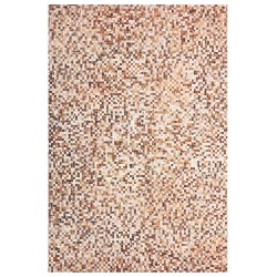 Dywan patchwork skórzany brązowy 140 x 200 cm TORUL