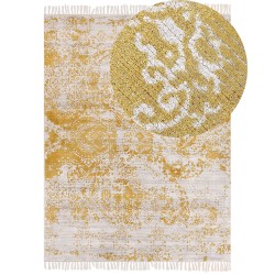 Dywan z wiskozy 160 x 230 cm żółto-beżowy BOYALI