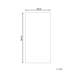 Dywan zewnętrzny dwustronny 90 x 180 cm czarno-biały BIDAR