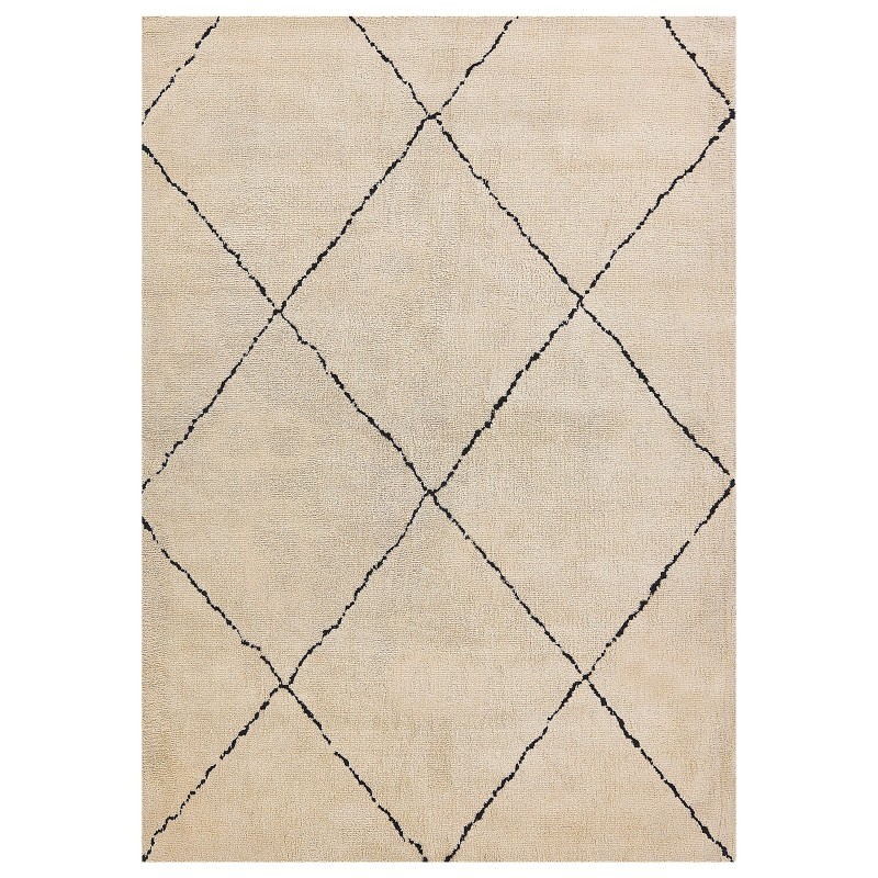 Dywan 160 x 230 cm beżowo-czarny MUTKI