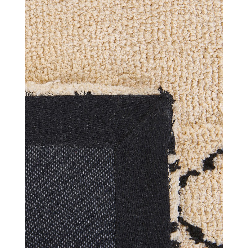 Dywan 160 x 230 cm beżowo-czarny MUTKI