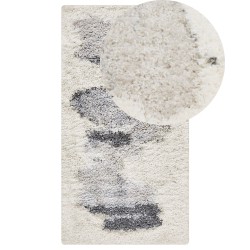 Dywan Shaggy 80 x 150 cm biało-szary MASIS