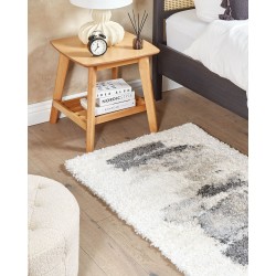 Dywan Shaggy 80 x 150 cm biało-szary MASIS