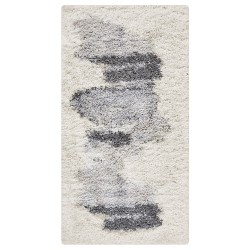 Dywan Shaggy 80 x 150 cm biało-szary MASIS