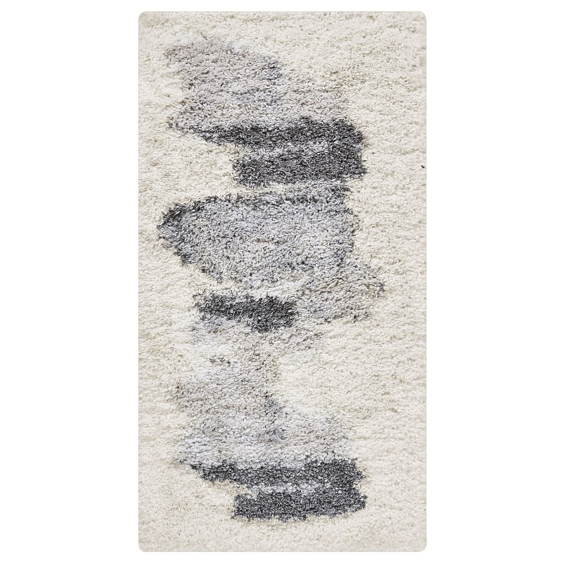 Dywan Shaggy 80 x 150 cm biało-szary MASIS