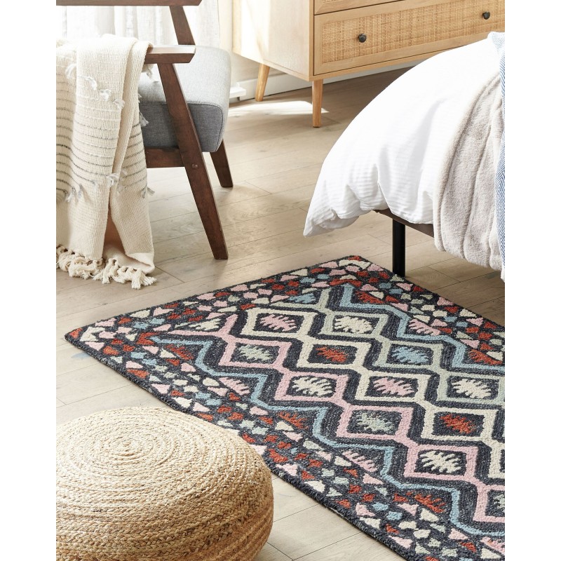 Dywan wełniany 80 x 150 cm wielokolorowy HAYMANA