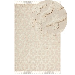 Dywan bawełniany 160 x 230 cm beżowy ITANAGAR