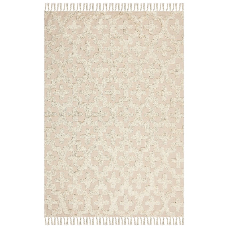 Dywan bawełniany 160 x 230 cm beżowy ITANAGAR