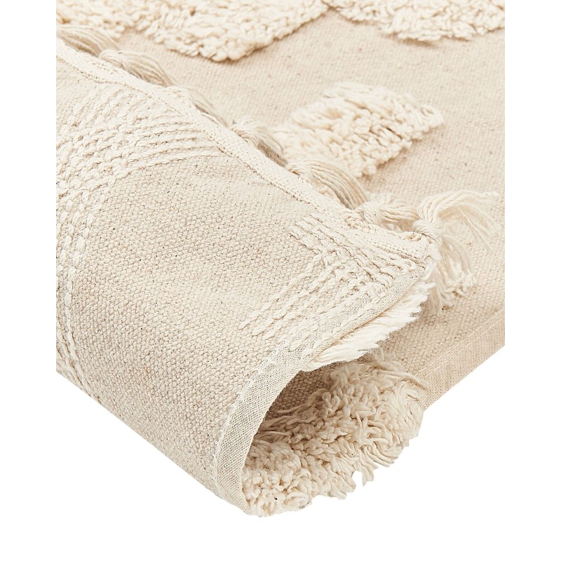 Dywan bawełniany 160 x 230 cm beżowy ITANAGAR