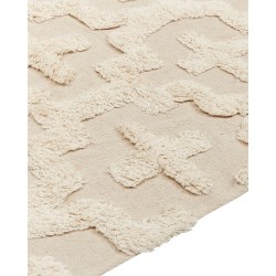 Dywan bawełniany 160 x 230 cm beżowy ITANAGAR