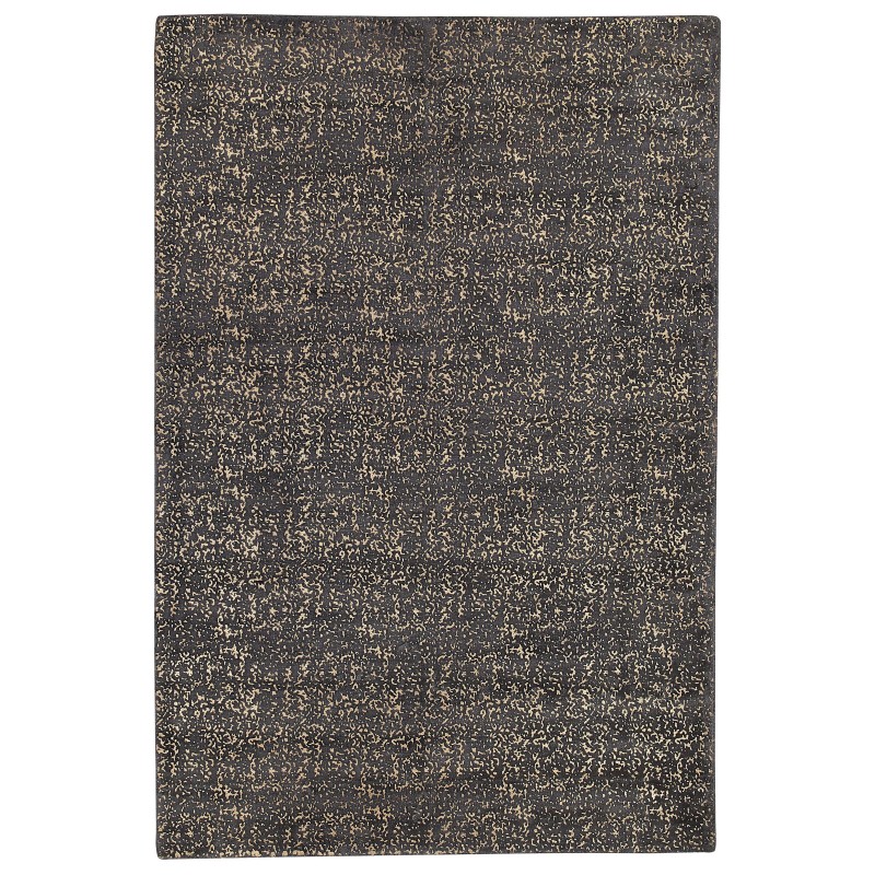 Dywan z wiskozy 140 x 200 cm szaro-złoty ESEL