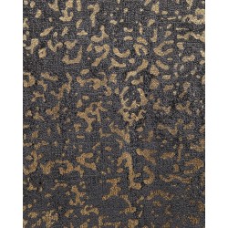 Dywan z wiskozy 140 x 200 cm szaro-złoty ESEL