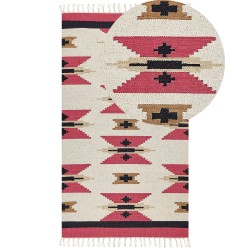 Dywan bawełniany kilim 80 x 150 cm wielokolorowy GARNI
