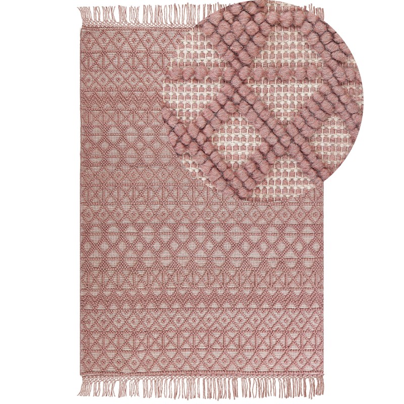 Dywan 160 x 230 cm różowy ALUCRA