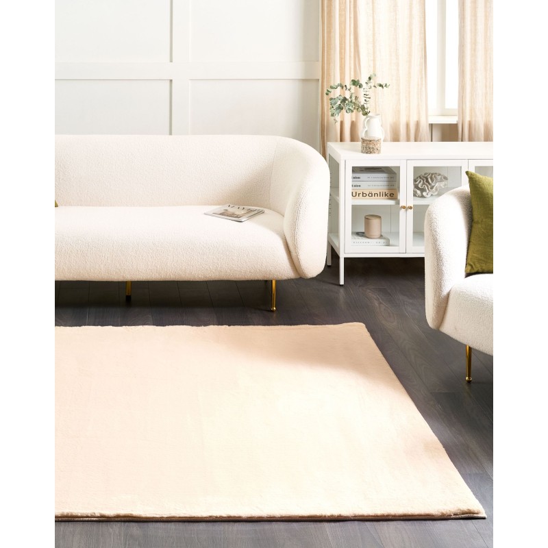 Dywan sztuczne futro królika 160 x 230 cm beżowy MIRPUR