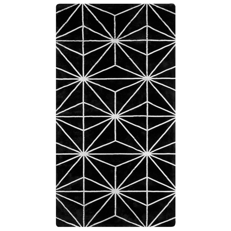 Dywan z wiskozy 80 x 150 cm czarny SIBEL