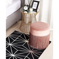 Dywan z wiskozy 80 x 150 cm czarny SIBEL