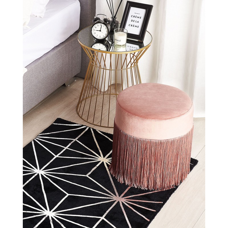 Dywan z wiskozy 80 x 150 cm czarny SIBEL