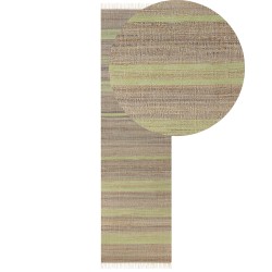 Dywan z juty 80 x 300 cm beżowo-zielony TALPUR