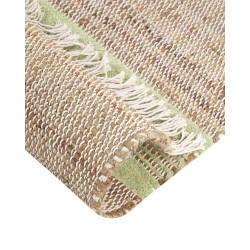 Dywan z juty 80 x 300 cm beżowo-zielony TALPUR