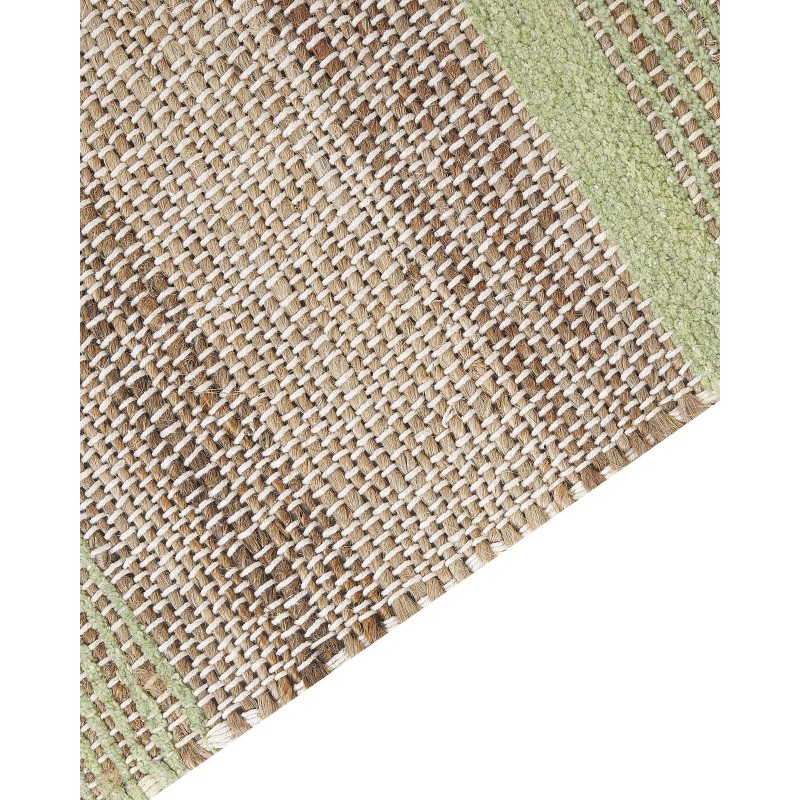 Dywan z juty 80 x 300 cm beżowo-zielony TALPUR