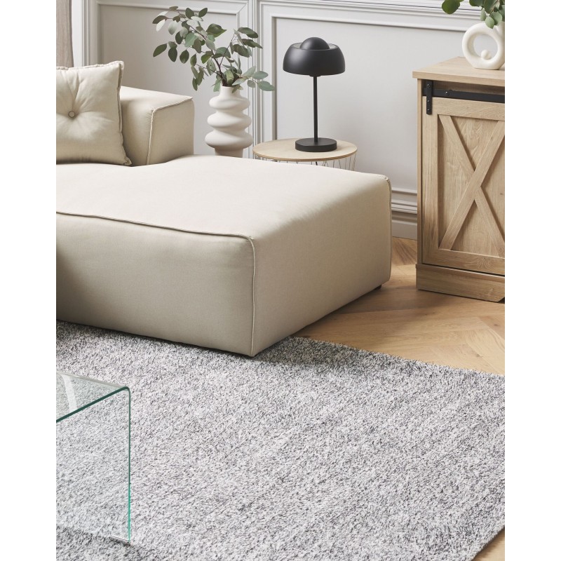 Dywan shaggy 160 x 230 cm szary melanż DEMRE