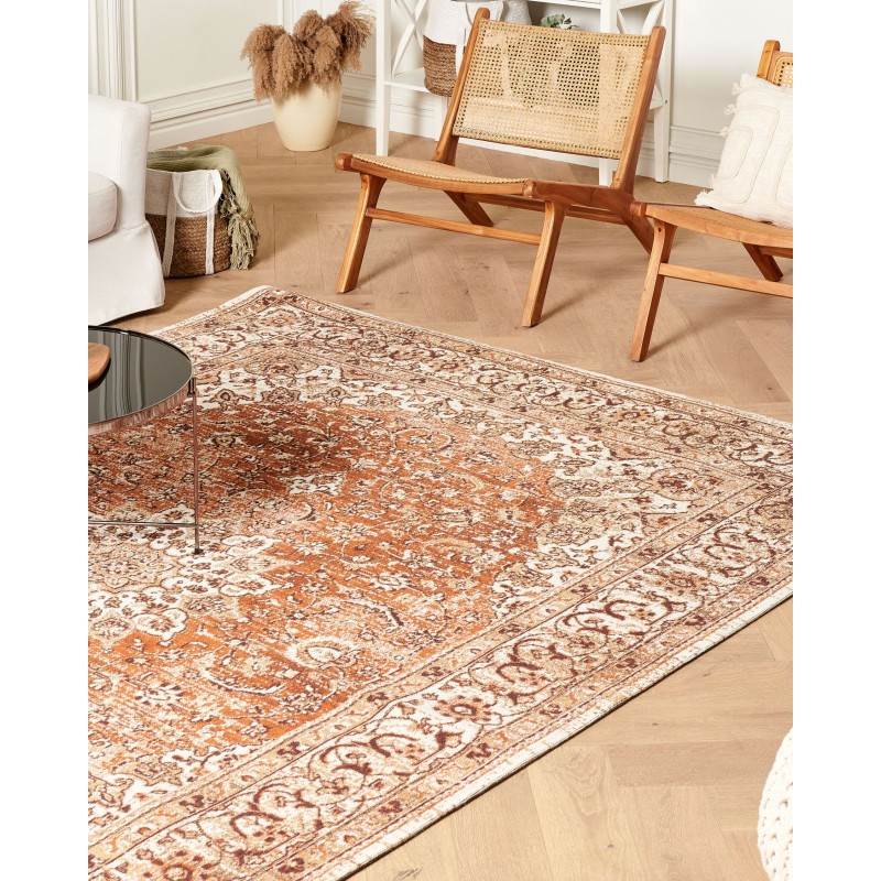 Dywan bawełniany 200 x 300 cm pomarańczowy HAYAT