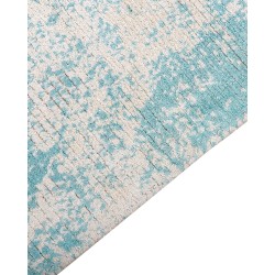 Dywan z wiskozy 80 x 150 cm niebieski z beżowym AKARSU