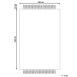Dywan z juty 160 x 230 cm beżowy KARKIN