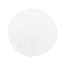 Dywan shaggy okrągły ⌀ 140 cm biały DEMRE
