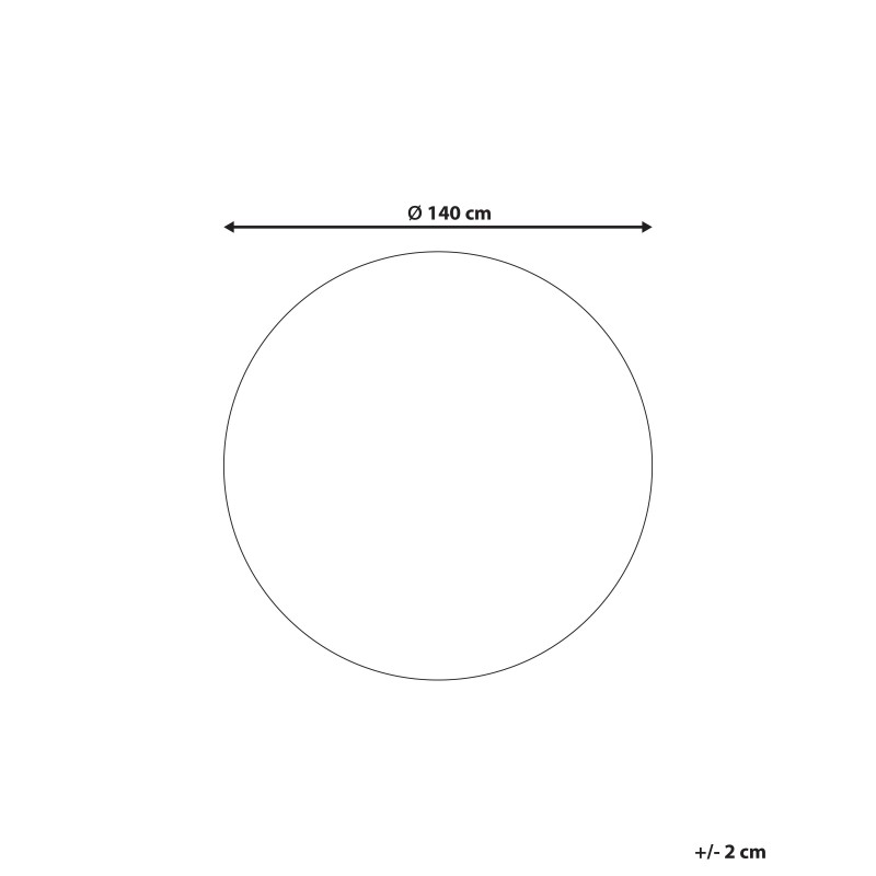 Dywan shaggy okrągły ⌀ 140 cm biały DEMRE