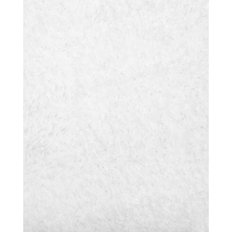 Dywan shaggy okrągły ⌀ 140 cm biały DEMRE