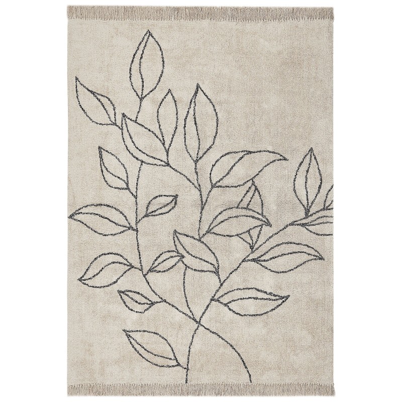 Dywan bawełniany 160 x 230 cm beżowo-czarny SAZLI