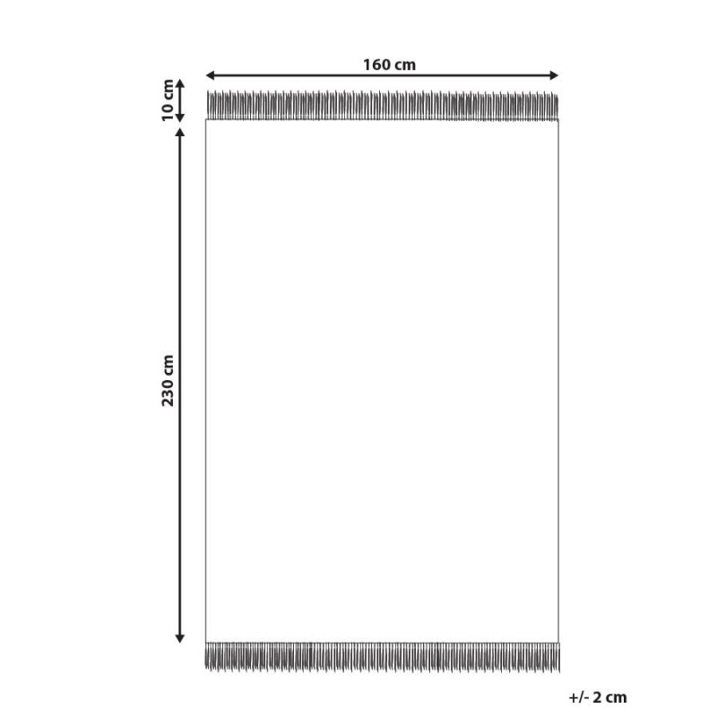 Dywan bawełniany 160 x 230 cm beżowo-czarny SAZLI