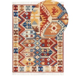 Dywan wełniany kilim 160 x 230 cm wielokolorowy VANASHEN