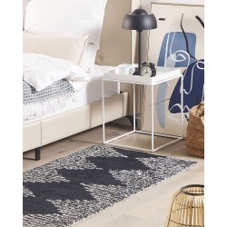 Dywan bawełniany 80 x 150 cm czarno-biały BATHINDA