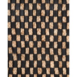 Dywan skórzany 140 x 200 cm czarno-beżowy GERCE II