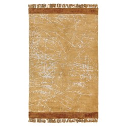 Dywan z wiskozy 140 x 200 cm pomarańczowy HANLI