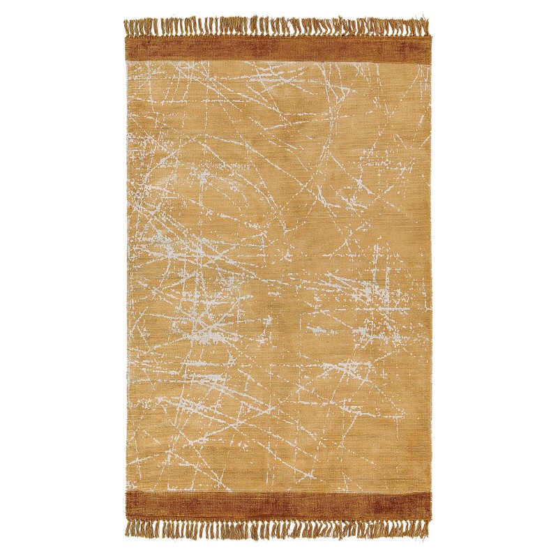 Dywan z wiskozy 140 x 200 cm pomarańczowy HANLI