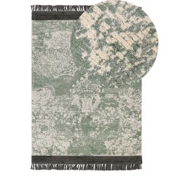 Dywan z wiskozy 140 x 200 cm zielony z beżowym AKARSU