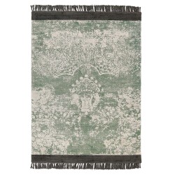 Dywan z wiskozy 140 x 200 cm zielony z beżowym AKARSU