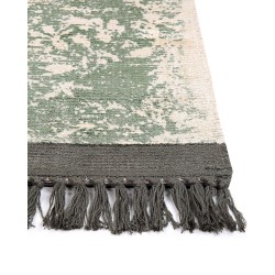 Dywan z wiskozy 140 x 200 cm zielony z beżowym AKARSU