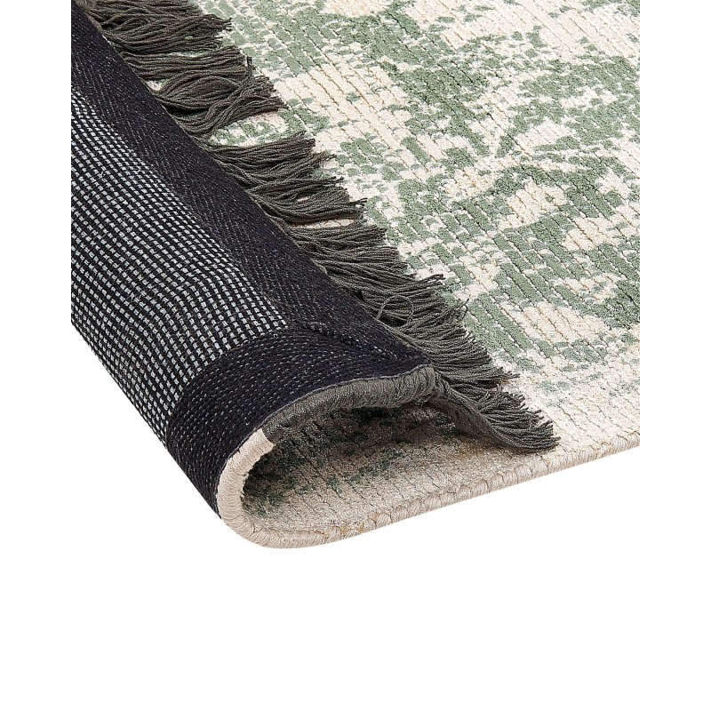 Dywan z wiskozy 140 x 200 cm zielony z beżowym AKARSU