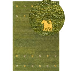 Dywan wełniany gabbeh 200 x 300 cm zielony YULAFI