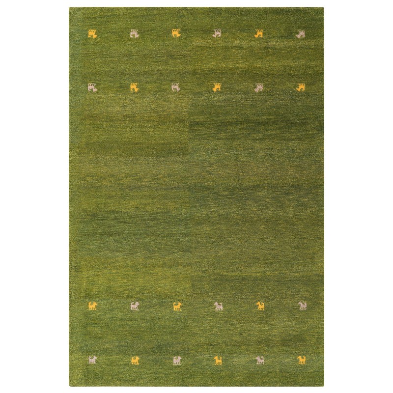Dywan wełniany gabbeh 200 x 300 cm zielony YULAFI