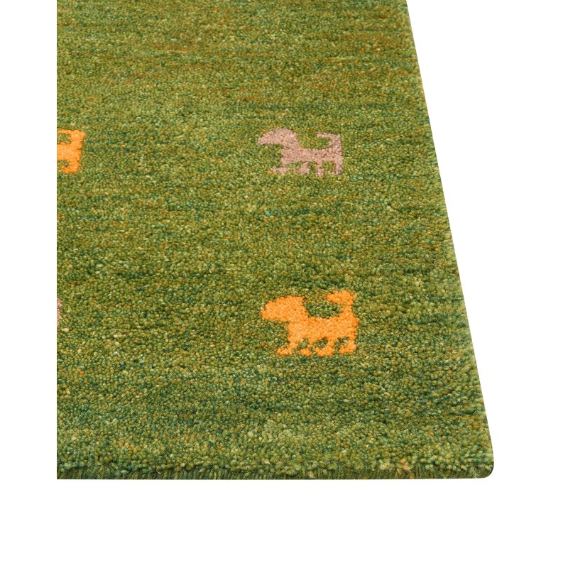 Dywan wełniany gabbeh 200 x 300 cm zielony YULAFI