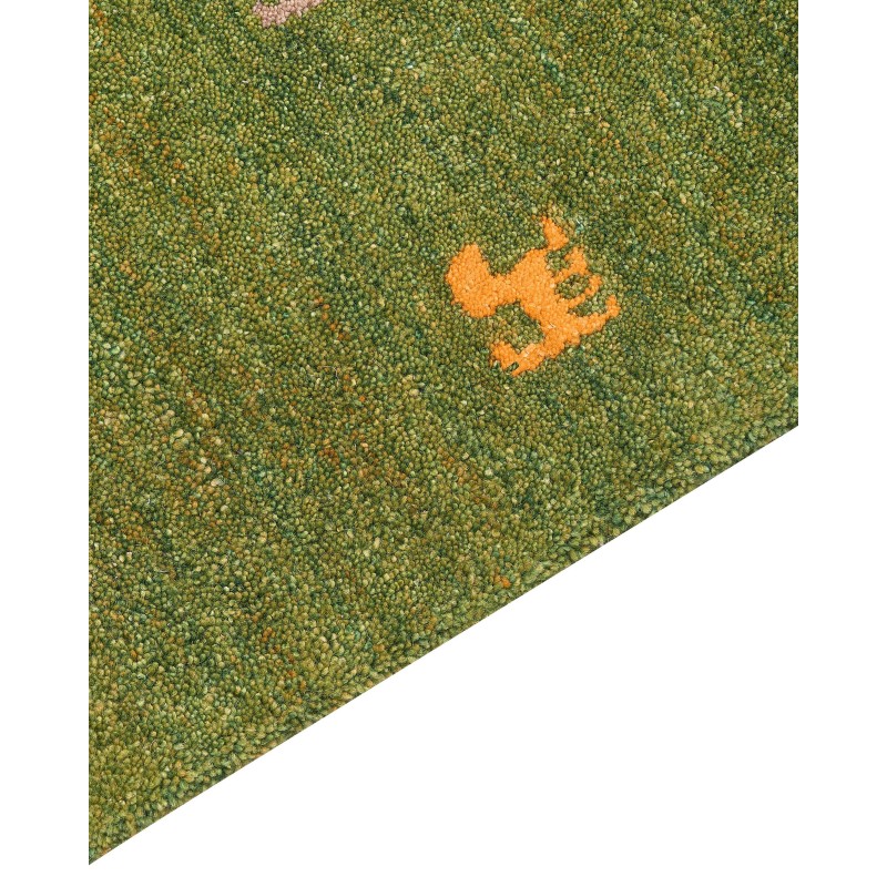 Dywan wełniany gabbeh 200 x 300 cm zielony YULAFI