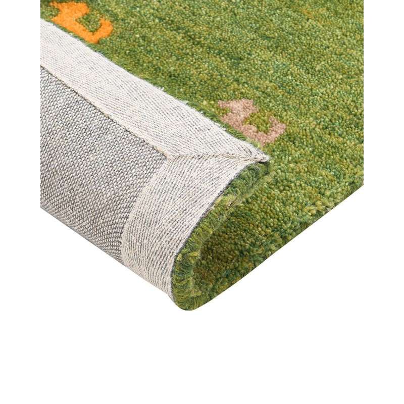 Dywan wełniany gabbeh 200 x 300 cm zielony YULAFI