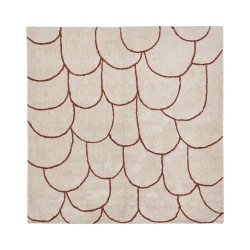 Dywan bawełniany 200 x 200 cm beżowo-brązowy AVDAN