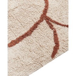 Dywan bawełniany 200 x 200 cm beżowo-brązowy AVDAN